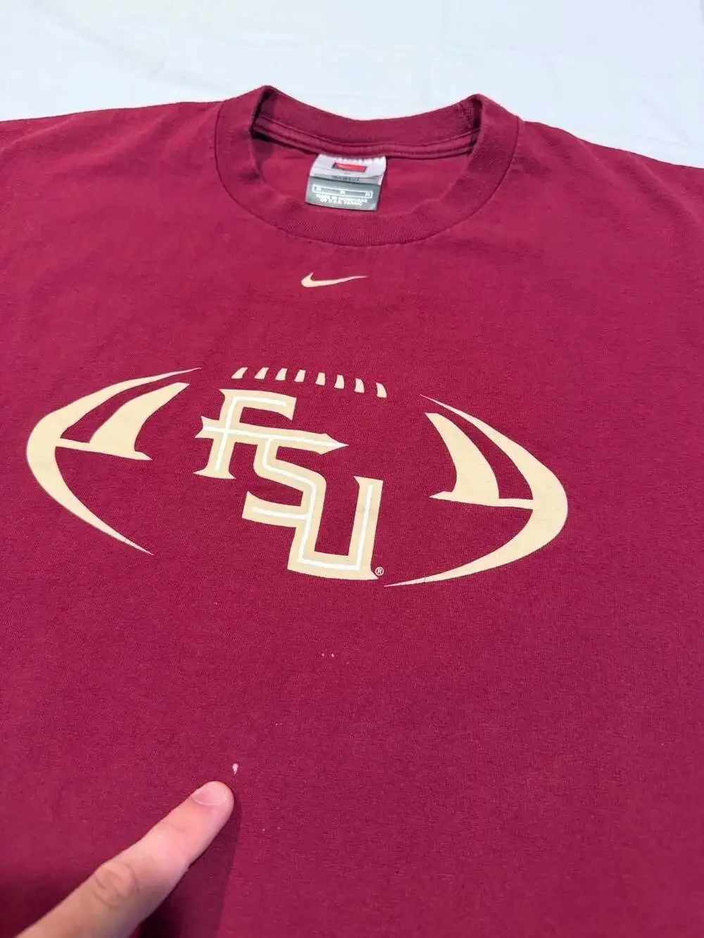 Vintage Nike Florida State University FSU Seminoles Center Swoosh T-Shirt Medium